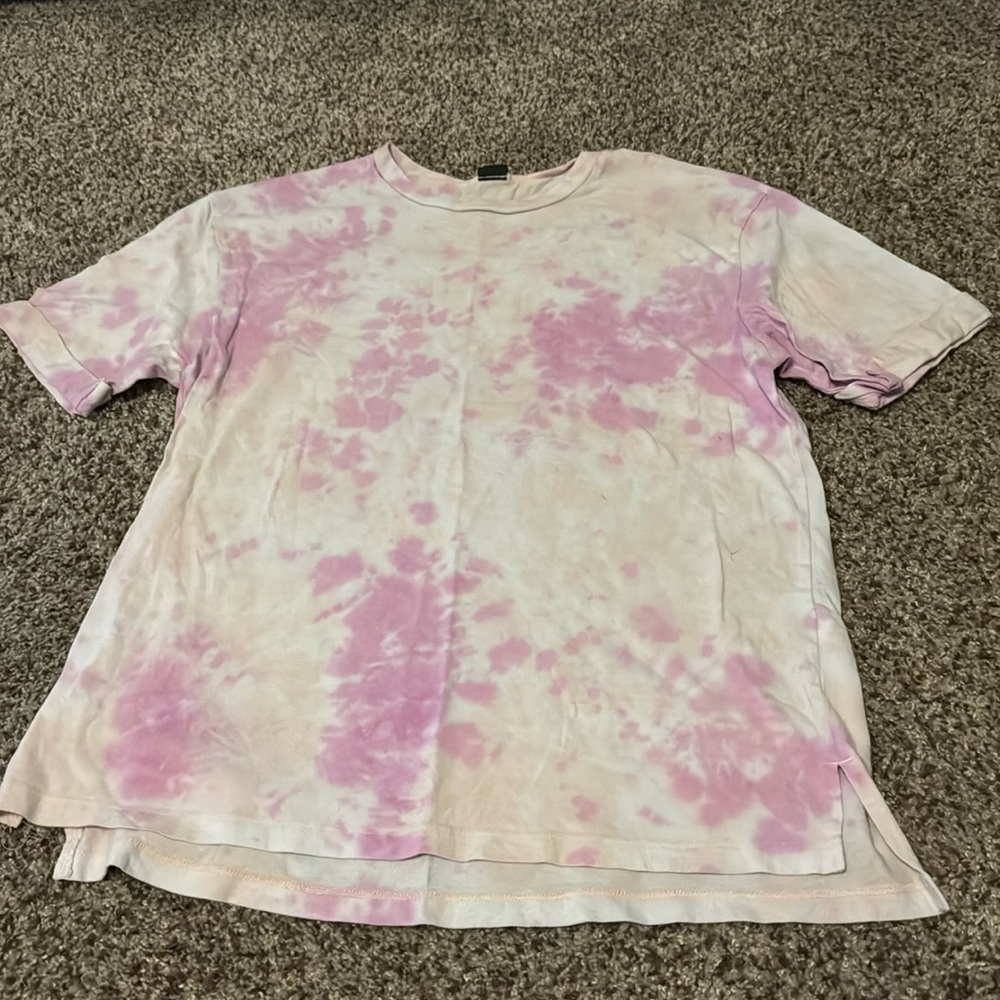 Pink Tie Dyed Oversized Shirt
